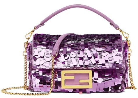 tan sequin fendi baguette|Fendi baguette handbags.